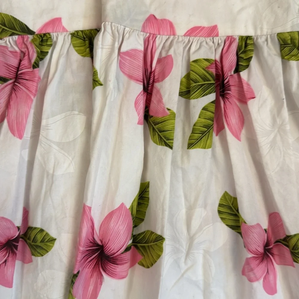 VTG Pacific Legend Hawaiian Dress Girls 3-4 Pink Hibiscus USA Cotton Tropical